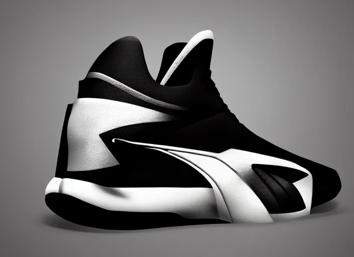 Prompt: basketball sneakers concept of blade, trending on artstation, smooth, sharp focus