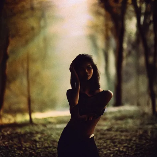 Prompt: photography of female models, dramatic light, cinestill, filmstill, bokeh, long exposure