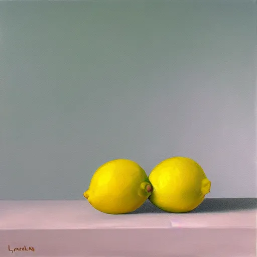 Image similar to lemon fears, oil on canvas, surrealism