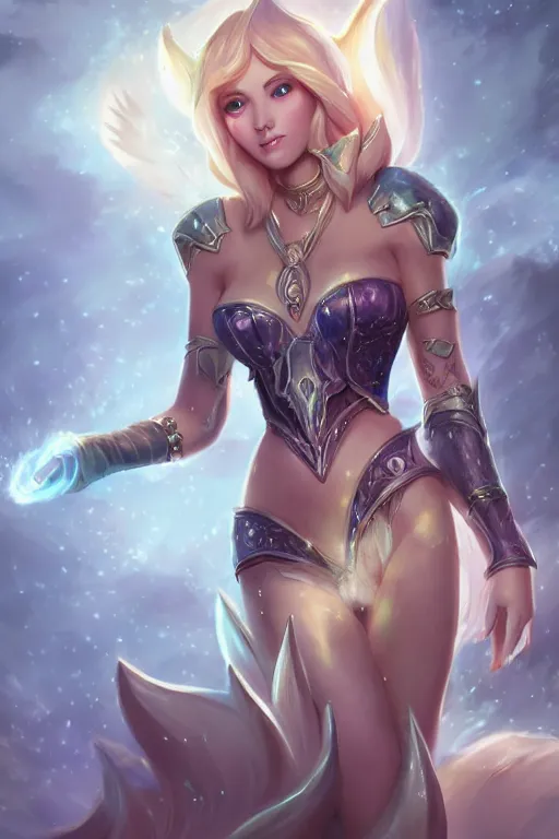 Prompt: portrait of lux from league of legends, wielding light magic, photorealistic fantasy castle city, full body, powerful, fantasy, intricate, elegant, highly detailed, digital painting, artstation, concept art, sharp focus, illustration, art by irina french