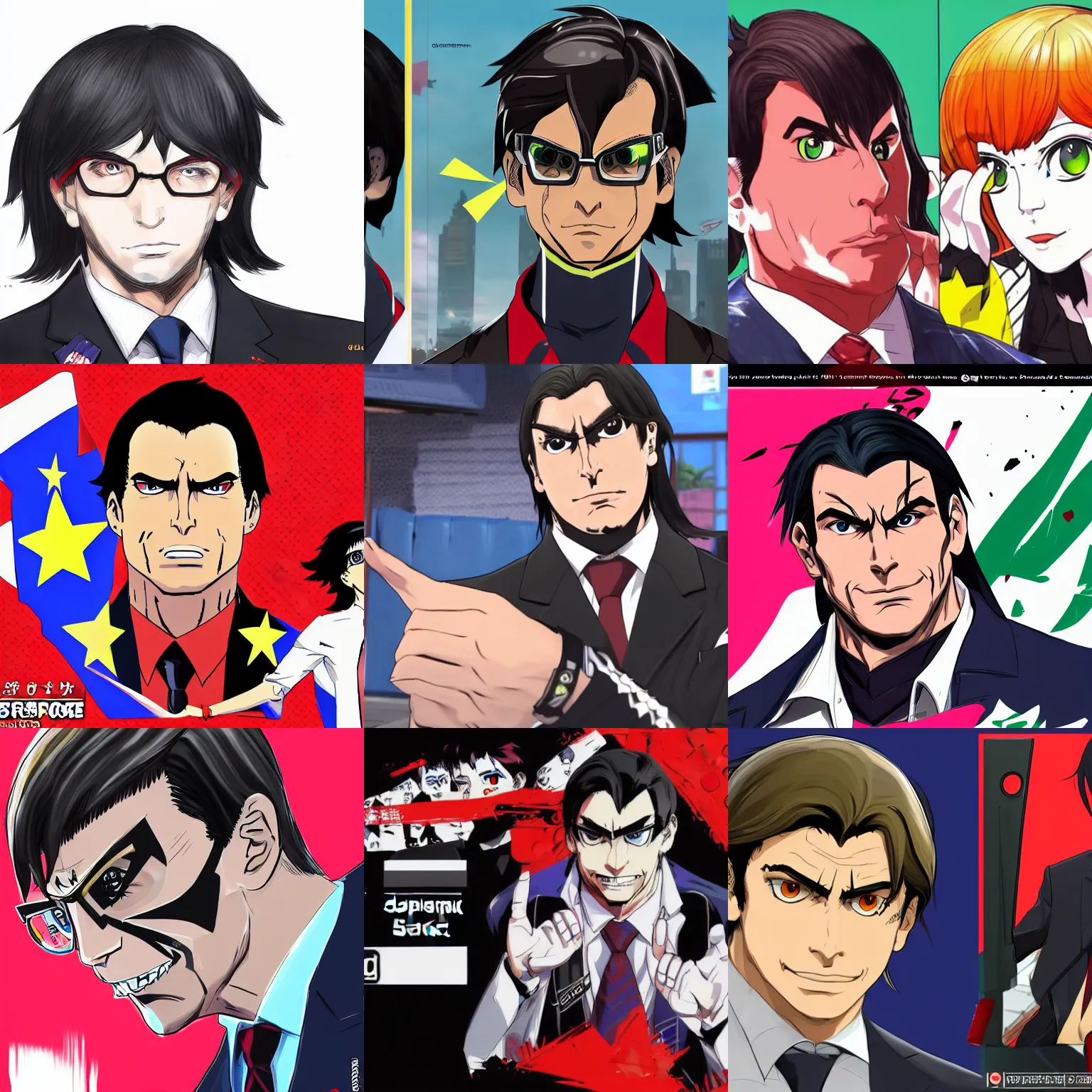 Prompt: Jair Bolsonaro portrait in Persona 5, Persona 5 style, anime