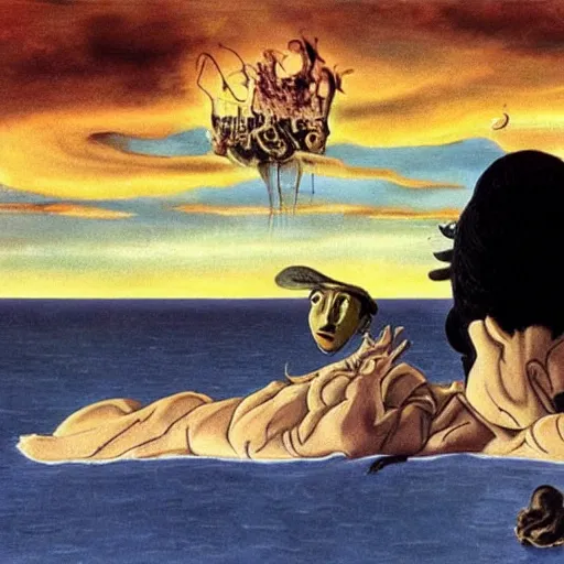 Image similar to salvador dali spirited away