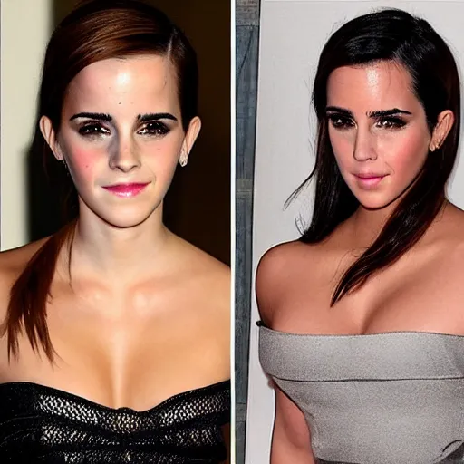 Image similar to emma watson mixed with kim kardashian