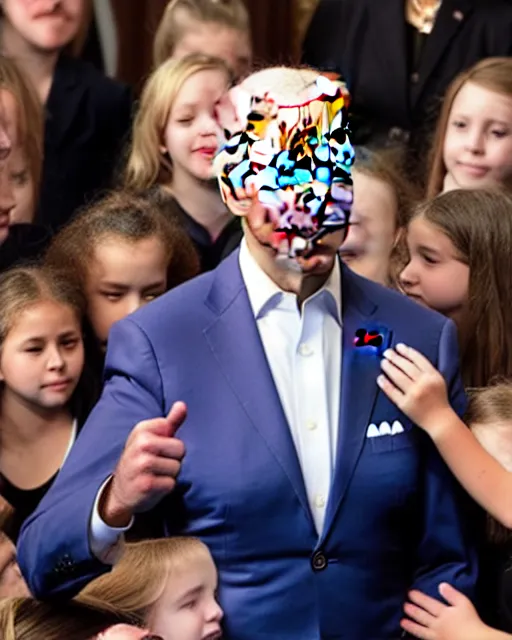 Image similar to joe biden sniffing women and young girls