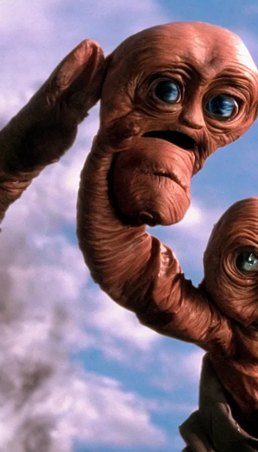 Prompt: e. t. coneheads civil war, cinema still