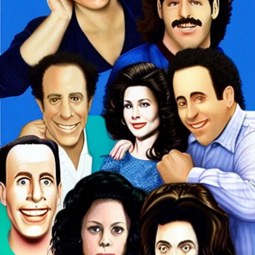 Image similar to cast of Seinfeld with N64 graphics