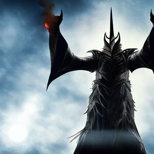 Image similar to selfie of sauron