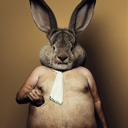 Image similar to Candid portrait photograph of Big Chungus, taken by Annie Leibovitz