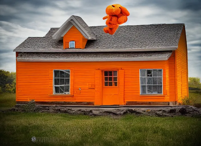 Prompt: cheeto house, photography, realistic