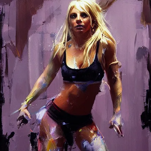 Prompt: full body full britney spears as lola bunny morphed together, hybrid, jeremy mann painting