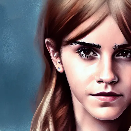 Image similar to portrait of emma watson, digital art, artstation cgsociety masterpiece