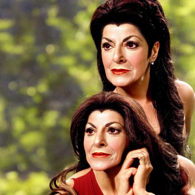 Image similar to deanna troi in the style of midjourney