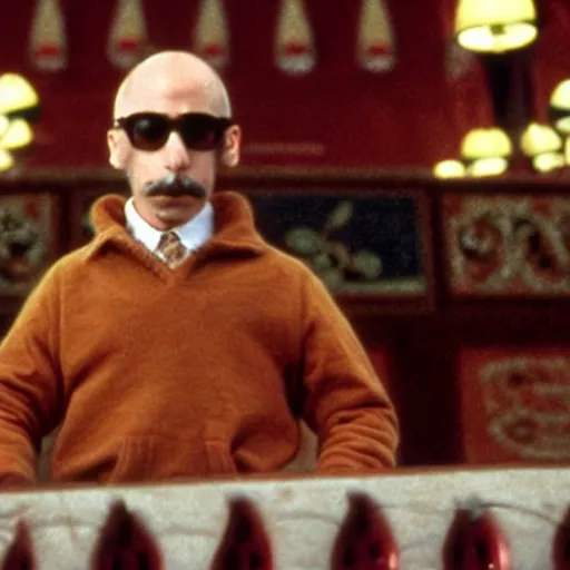 Image similar to Joe Camel in a still from the movie The Royal Tenenbaums.