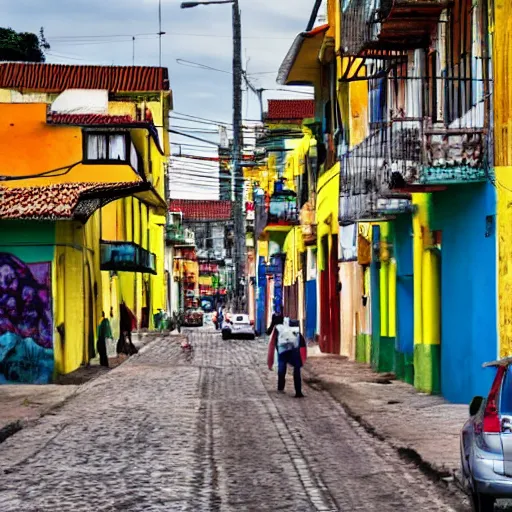 Image similar to streets of a latin american city