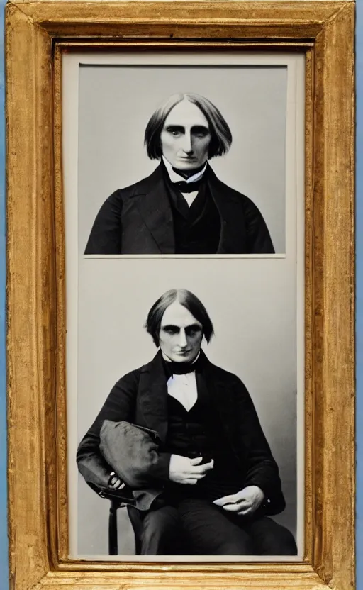 Image similar to a colour photograph of franz liszt ( 1 8 1 1 - 1 8 8 6 ) in the style of annie liebowitz