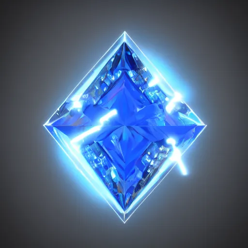 Image similar to diamond with blue lightning, cinematic lighting, unreal engine render, uplight