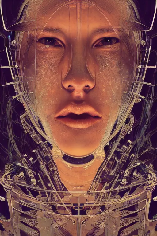 Image similar to hyperrealistic portrait of a woman monster astronaut, full body portrait, well lit, intricate abstract. cyberpunk, intricate artwork, by Tooth Wu, wlop, beeple. octane render,in the style of Jin Kagetsu, James Jean and wlop, highly detailed, sharp focus, intricate concept art, digital painting, ambient lighting, 4k, artstation