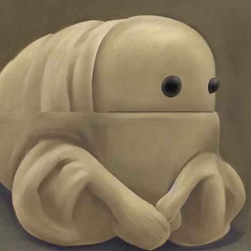 Image similar to tardigrade in style of vilhelm hammershoi