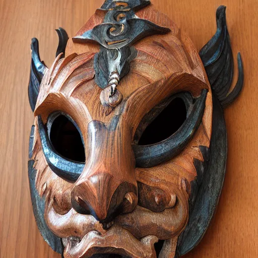 Image similar to divine dragon wooden mask