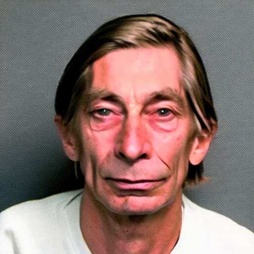 Image similar to charlie watts mugshot