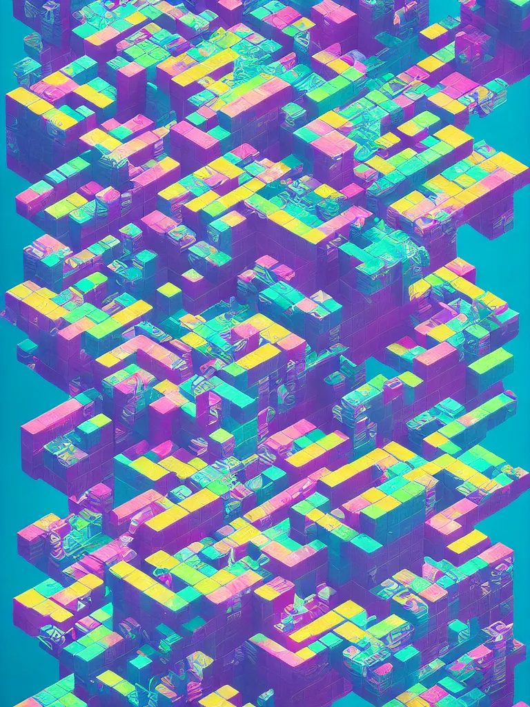 Prompt: Tetris dream, surreal, ethereal,trending on artstation,cinematic,film,highly detailed