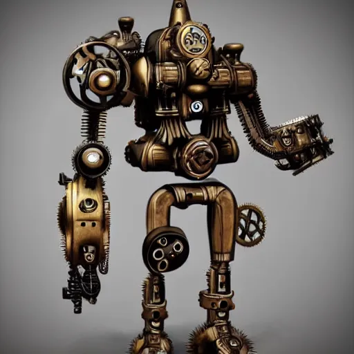 Image similar to steampunk mech. atmospheric. realistic