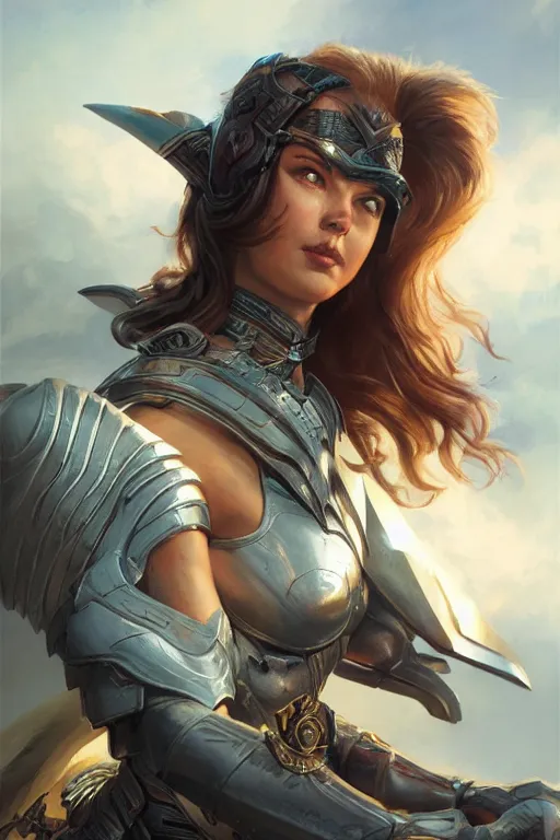 Image similar to amazon valkyrie athena, d & d, fantasy, portrait, highly detailed, headshot, digital painting, trending on artstation, concept art, sharp focus, illustration, art by artgerm and greg rutkowski and magali villeneuve