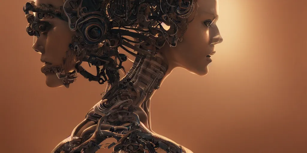 Image similar to hyperrealistic photography of a highly detailed gorgeous cyborg female parts, westworld opening scene, in the style of beth cavener, jin kagetsu, james jean and wlop, highly detailed, face symmetry, masterpiece,, sharp focus, intricate concept art, ambient lighting, 8 k, artstation