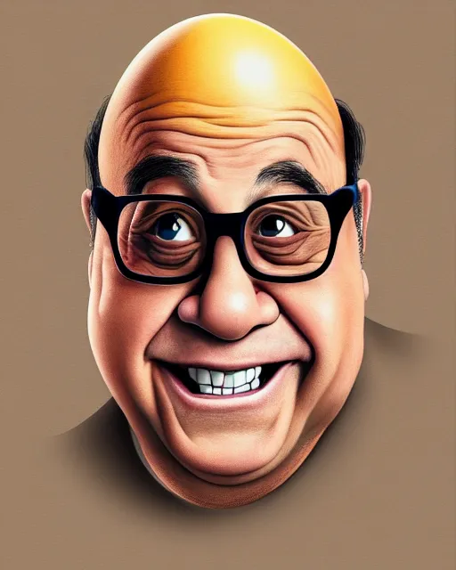 Image similar to painting portrait of danny devito as an egg, cartoon, warm lighting, danny devito has an egg body, movie poster, illustration by bartek fedyczak, erak note, tooth wu, neil richards, kan liu, siwoo kim, jisu choe, trending on art station