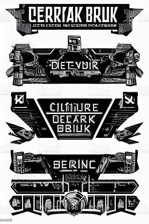 Image similar to cyberpunk bar labels, clean, vector art, texture