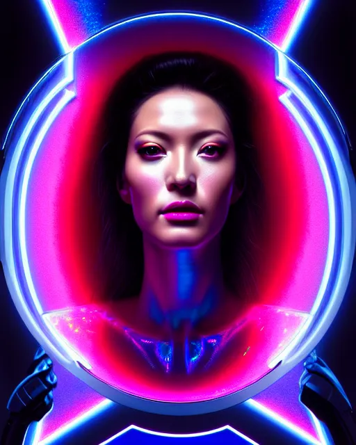 Image similar to beauty woman in holograms of alien artifacts, electrical case display, total recall tech, , ultrarealistic, dramatic lighting, electrical details, high details, 4k, 8k, best, accurate, trending on artstation, artstation, photorealism, ultrarealistic, digital painting, style of Tristan Eaton Stanley Artgerm and Hajime Sorayama, Caravaggio, Boris Vallejo