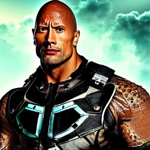 Prompt: Dwayne Johnson as Kamen rider