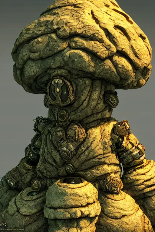 Image similar to zelda fantasy art giant golem troll wood rock greeble gemstone, global illumination ray tracing hdr fanart arstation by sung choi and eric pfeiffer and gabriel garza and casper konefal