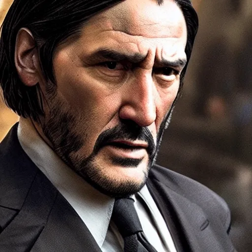 Prompt: Rober de Niro as john Wick