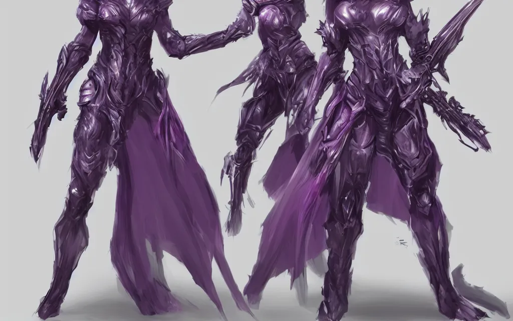 Image similar to valorant, concept art, purple, female, HD,