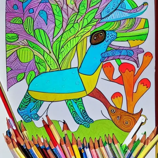 Image similar to picture of an animal from a children's coloring book