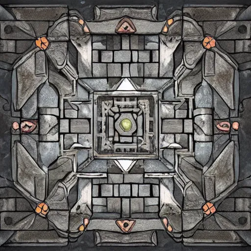 Image similar to hand painted dungeon texture with perfect details, symmetry, digital art