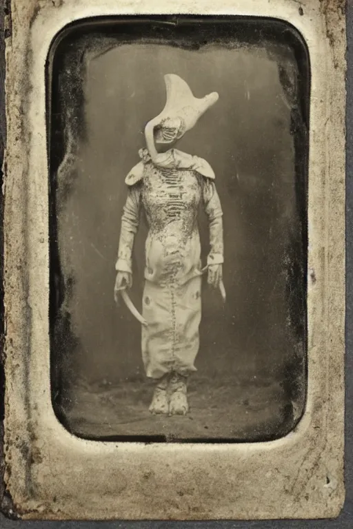 Prompt: a wet plate photo of an anthropomorphic snake dressed for the kings court