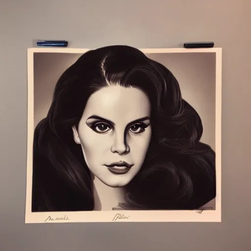 Image similar to Lana del rey portrait, photorealistic, studio