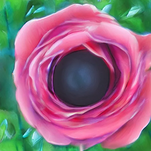 Prompt: the eye of a rose