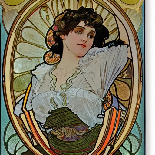 Prompt: Manuel Valls extremely detailed, french nouveau, alphonse mucha