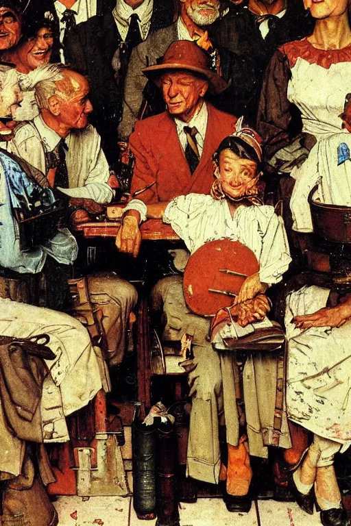 Image similar to Cronemberg painted by Norman Rockwell