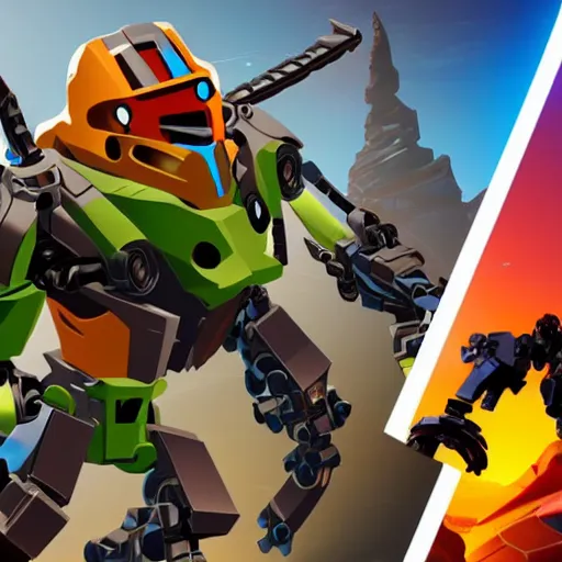 Prompt: bionicle in fortnite