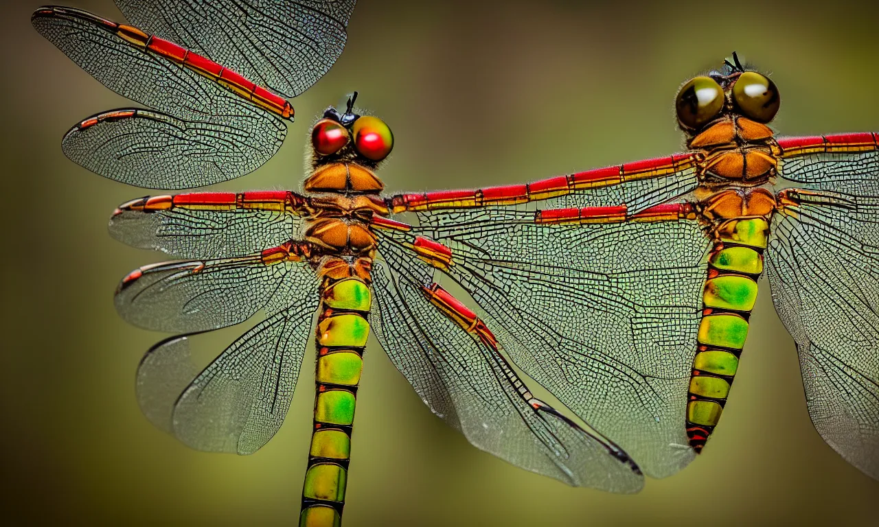 Prompt: extreme close up on a one dragonfly wing. no dragonfly. photorealistic. intricate details. 3 0 0 mm photograph. natural lighting. action shot. absolute focus. masterpiece.