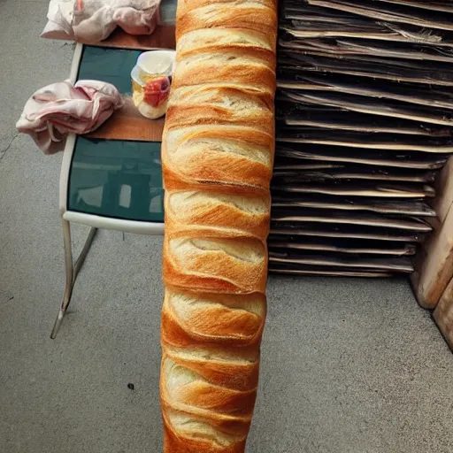 Image similar to a beautiful and big baguette