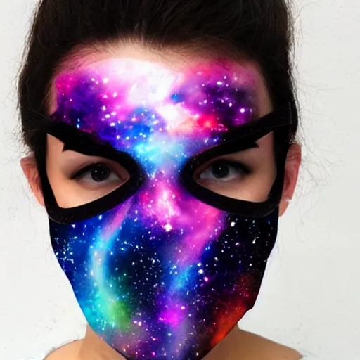 Image similar to galaxy gothic mask