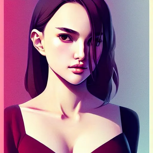 Image similar to a beautiful young japanese natalie portman alluring instagram model in crop top, large chest, by guweiz and wlop and ilya kuvshinov and artgerm, symmetrical eyes, aesthetic, gorgeous, stunning, alluring, attractive, artstation, deviantart, pinterest, digital art