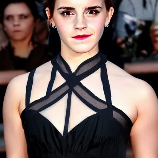 Image similar to emma watson looking pissed off at the viewer.