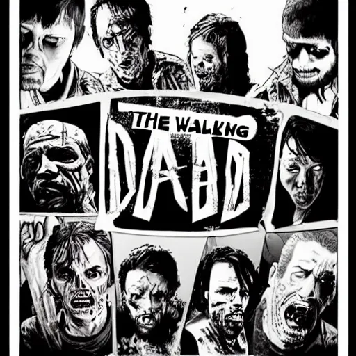 Image similar to the walking dead poster drawn by jeremy hann