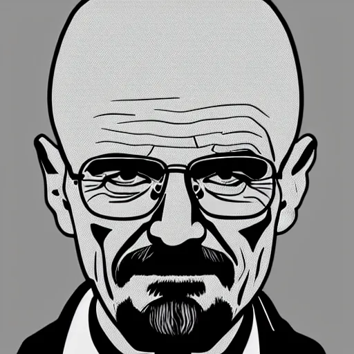 Image similar to walter white, vectorized